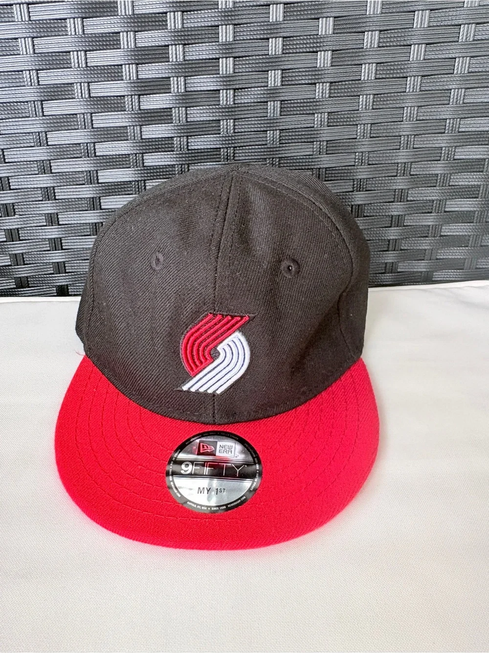 New Era Kids Portland Trail Blazers Black and Red Snapback Hat